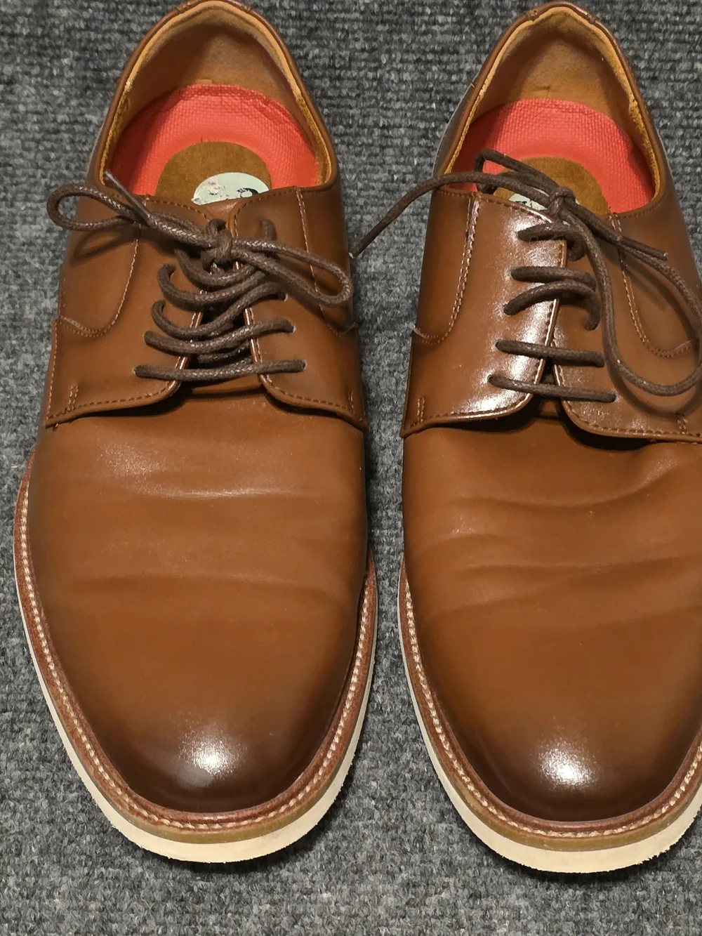 Stacy Adams Men’s Brown Leather Lace-Up Dress Sneakers Oxford Shoes 8.5